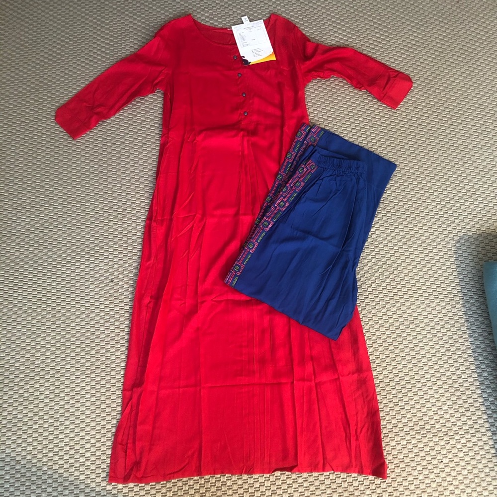 🚫Sold🚫 Shalwar Kameez salwar Kurti 2 piece palazzo tunic Kurt’s modest desi Eid